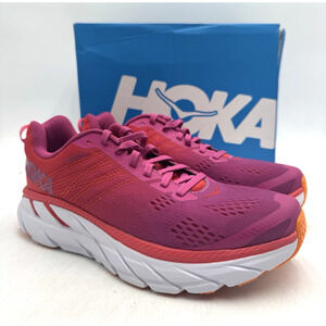 Hoka One CLIFTON 6 Women's USED Running Sneaker Pink US Size 7 Medium